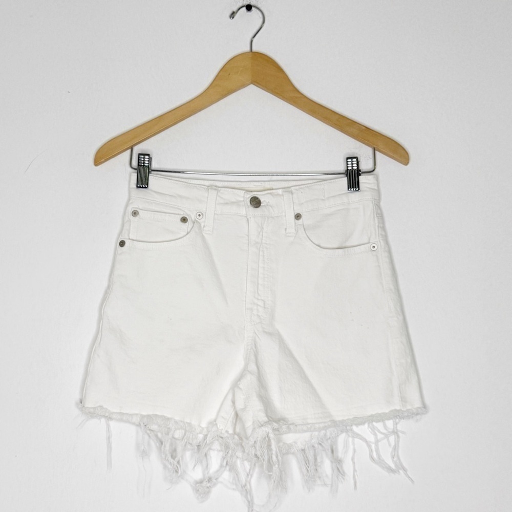 Madewell White High-Rise Denim Shorts Size 25